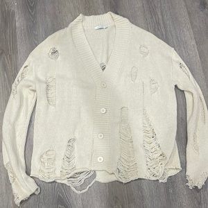 Mnml La cardigan sweater distressed mens size xxl